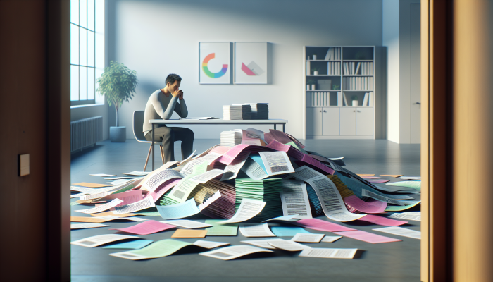 Understanding the Impact of Debt Consolidation on Future Loans: Comprehensive Analysis | DCL Understanding the Impact of Debt Consolidation on Future Loans: A visual representation of a person consolidating colourful debt papers into one clear document in a peaceful office, symbolising financial relief.
