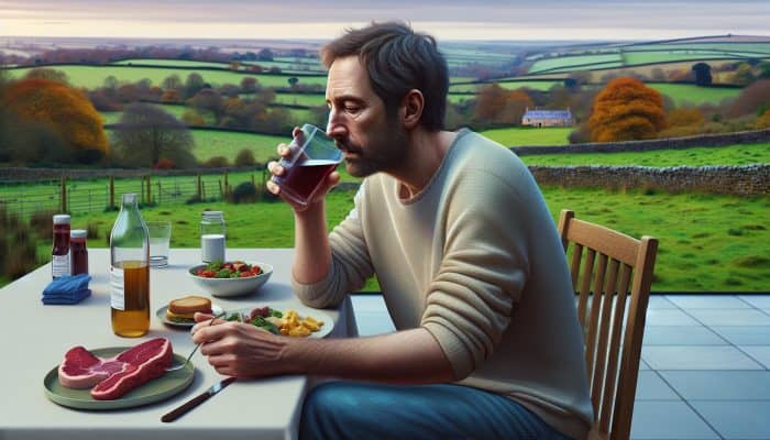 Person in Hereford resuming normal activities post-liver blood test, reflecting on health.