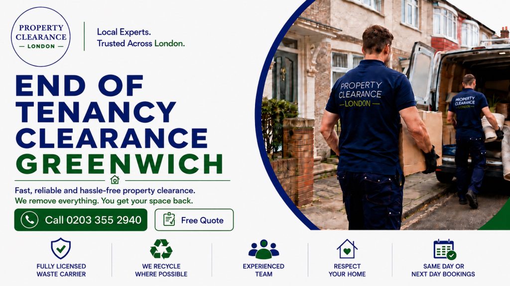 End of Tenancy Clearance Services in Greenwich
