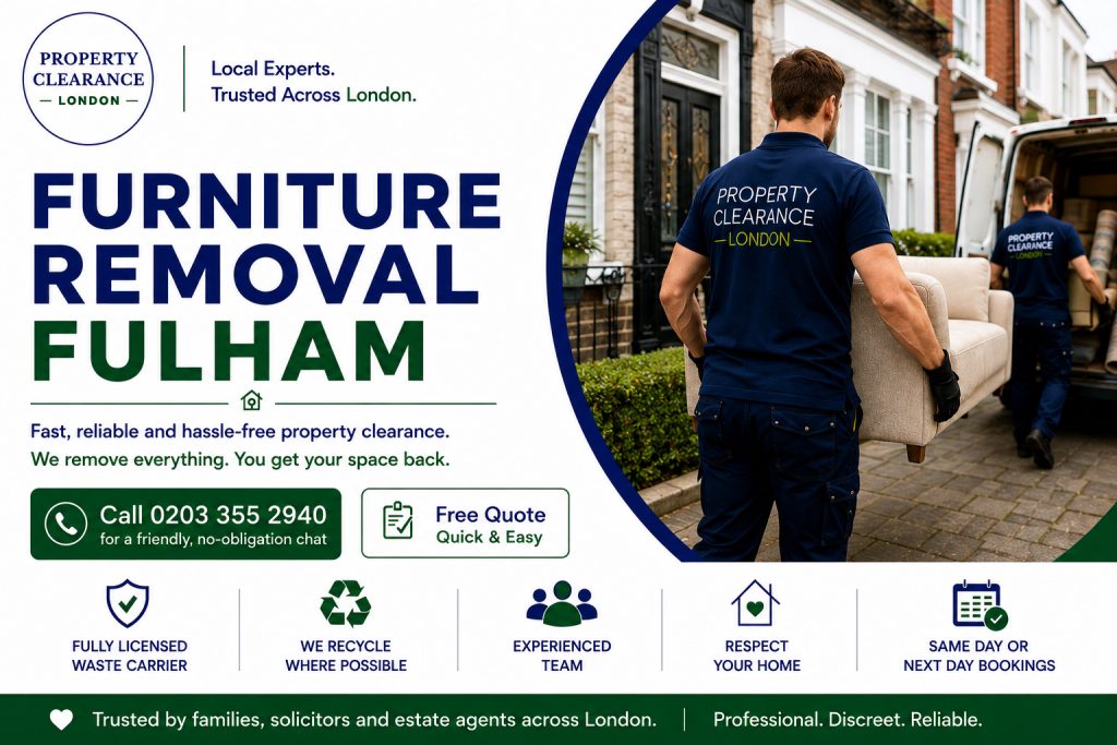 Furniture Removal Services by Experts in Local Fulham